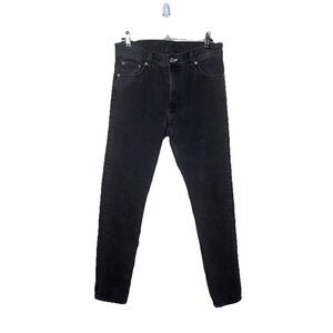 Weekday Sunday Slim Fit Jeans Men's Size 28 X 32 Turned Black Stretch Denim